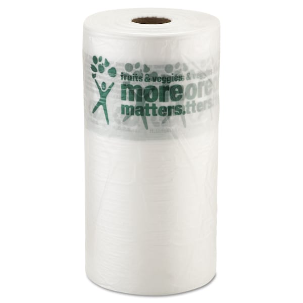 Integrated Bagging Systems Produce Bags, Fruits and Veggies - More Matters Labeling, 0.35 mil, 10" x 15", Clear, PK5600 PHMORE15NS - main
